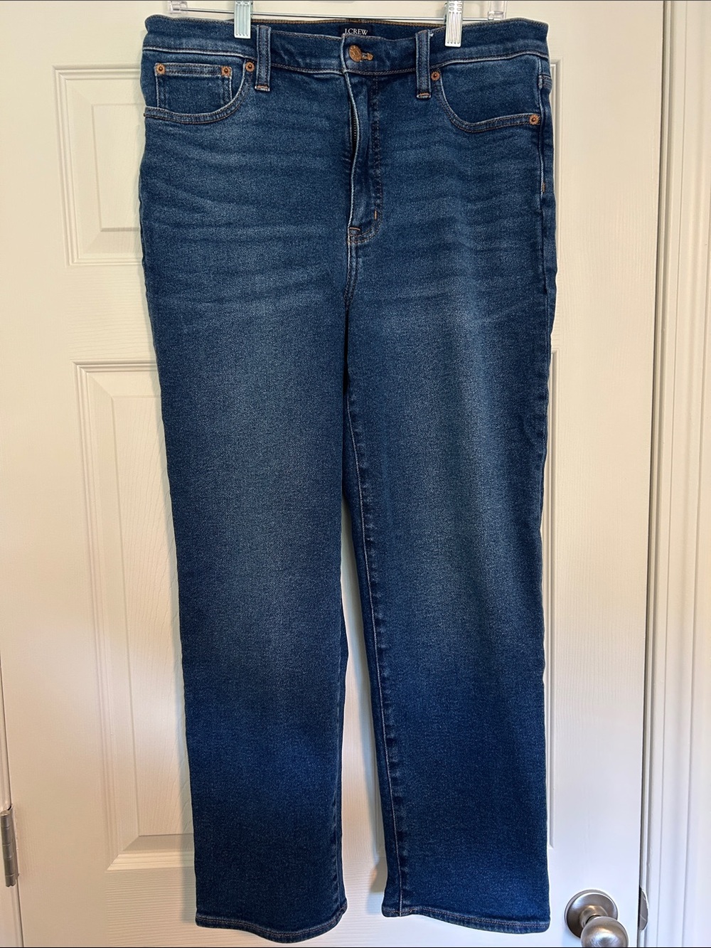 J. crew Women's StovepipeStraight Leg Jeans in Dark Wash Blue 31